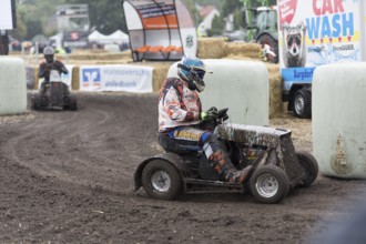 Lawnmower tractor race in Thönse, Lower Saxony, Germany