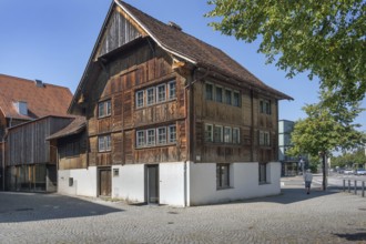 Wooden house with pointed gable, Dornbirn, Vorarlberg, Austria