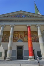 The Roman Catholic parish church of St Martin, entrance with a monumental Ionic temple façade, with