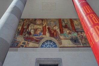 The Roman Catholic parish church of St Martin, entrance with a monumental Ionic temple façade, with