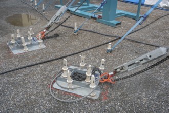Steel pegs for large tents, tent fixings, Circus-Krone, Kempten, Allgäu, Bavaria, Germany