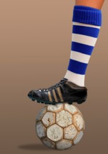 Football outfit of the 50s, corner kick