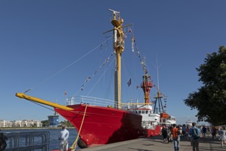 Lightship Elbe 1, Hanse-Sail, Unterwarnow, Warnemünde, Rostock, Mecklenburg-Western Pomerania,