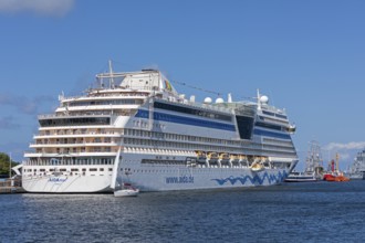 Cruise ship Aida mar in the harbour, Hanse Sail, Unterwarnow, Warnemünde, Rostock,