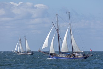 Sailing ships banjaard and Oban, Hanse-Sail, Ostee near Warnemünde, Rostock,