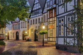 Old Town Museumscafe Museum illuminated night Minden Germany