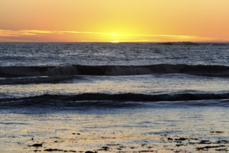 Sunset at the beach near Lancelin, Perth, Western Australia, WA, Indian Ocean, Australia