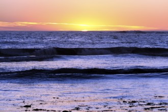 Sunset at the beach near Lancelin, Perth, Western Australia, WA, Indian Ocean, Australia