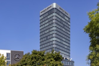 The Porsche Design Tower is 87 metres high and has 25 floors above ground, making it the tallest