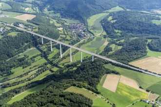 Kocher, bridge, river, Kocher valley bridge, motorway, motorway bridge, BAB A6, traffic route,