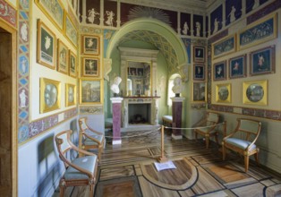 Stein Island with Villa Hamilton, interior view, Wörlitz Park, Wörlitz Gardens, Garden Kingdom of