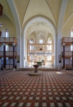 Protestant Wörlitz St Peter's Church in neo-Gothic style, interior view, Wörlitz Park, Wörlitz