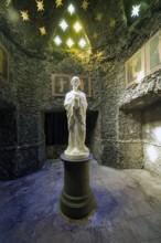 Stein Island with the Temple of the Night with the figure of a Vestal Virgin, interior view,