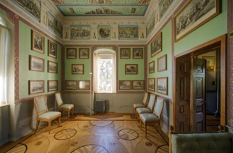 Stein Island with Villa Hamilton, interior view, Wörlitz Park, Wörlitz Gardens, Garden Kingdom of