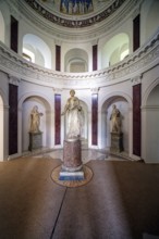 Pantheon designed by Friedrich Wilhelm Freiherr von Erdmannsdorff, interior view, Wörlitz Park,