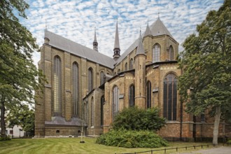 St Mary's Church, Protestant-Lutheran, North German brick Gothic, basilica, three naves, built from
