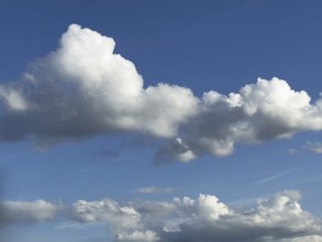 White clouds stratocumulus against blue sky, international