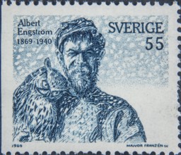 Albert Engström (1869-1940) was a Swedish cartoonist, painter and writer. Portrait on a Swedish