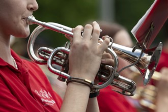 Cornet wind instrument, Interlaken, Switzerland