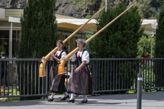 Alphorn players, Interlaken, Switzerland