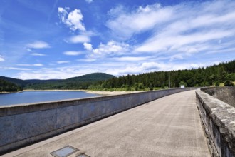Schwarzenbachtalsperre gravity dam and lake in Forbach in Black Forest in Germany