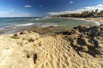 On the beach Spiaggia di Pilone, Ostuni, Apulia, Italy