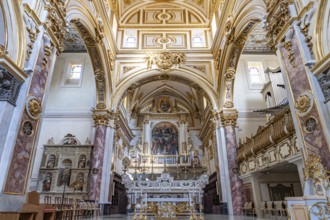 Interior and altar of Matera Cathedral, Basilicata, Italy