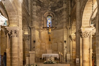 Interior of the church Chiesa di San Giovanni Battista, Matera, Basilicata, Italy