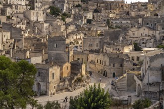 Sassi cave settlements in the historic centre of Matera, Basilicata, Italy