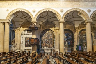 Interior of the Cathedral of Sant'Agata in Gallipoli, Apulia, Italy