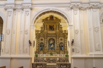 Altar of the church Chiesa di San Francesco d'Assisi in Gallipoli, Apulia, Italy