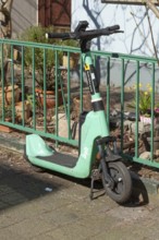 E-scooter parked on the pavement, Germany