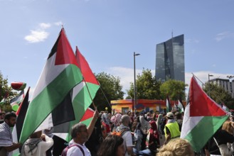 Several thousand people take part in a pro-Palestine demonstration under the slogan United 4 Gaza