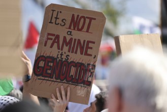Several thousand people take part in a pro-Palestine demonstration under the slogan United 4 Gaza