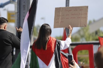 Several thousand people take part in a pro-Palestine demonstration under the slogan United 4 Gaza