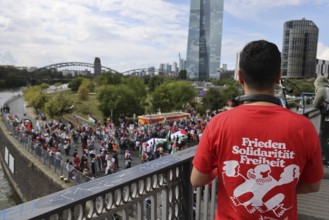 Several thousand people take part in a pro-Palestine demonstration under the slogan United 4 Gaza