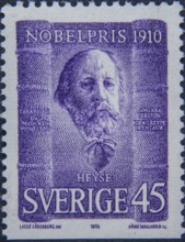 Paul Johann Ludwig von Heyse, 1830, 1914, a German author who was awarded the Nobel Prize in