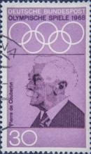 Pierre de Coubertin, (1863-1937) French writer and founder of the modern Olympic games, portrait on
