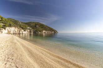 The beach at Baia Di Mattinatella, Mattinata, Gargano, Apulia, Italy