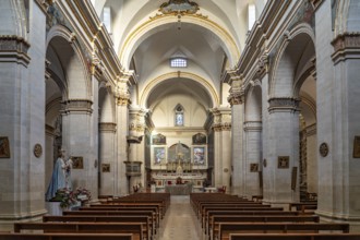 Interior of the Madre dell'Annunziata church in Muro Leccese, Apulia, Italy