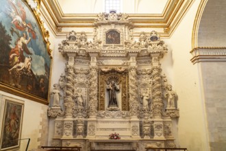 Altar of the Madre dell'Annunziata church in Muro Leccese, Apulia, Italy
