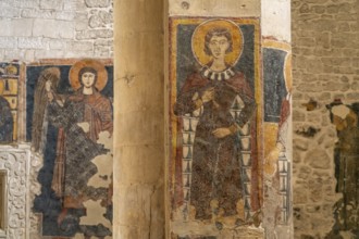 Frescoes in the church of Santa Maria Maggiore in Monte Sant'Angelo, Gargano, Apulia, Italy