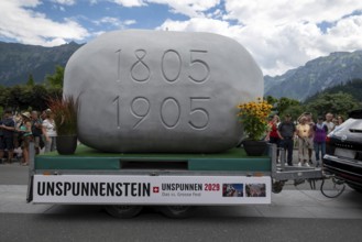 Removal van Unspunnenstein, Interlaken, Switzerland