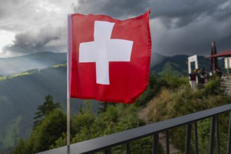 Swiss flag, Interlaken, Switzerland