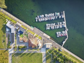 Marina on the Goitzsche, moorings on the Great Lake Goitzsche, Bitterfeld, Saxony-Anhalt,
