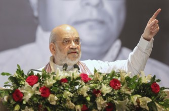 Union Home Minister Amit Shah attends the birth centenary celebrations of former Assam Chief