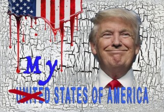 Symbolic image, Trump as owner of the USA, governing with executive order, pseudo-government,