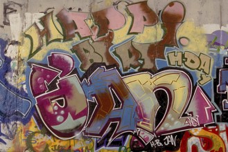 Graffiti on the Berlin Wall created in the 1990s, Berlin, Germany