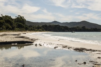 Beach, Plage de la Vignasse, Bormes-les-Mimosas, Var, French Riviera, Provence-Alpes-Cote d'Azur,