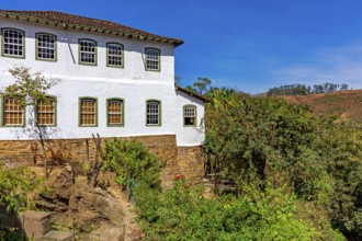 Houses and colonial architecture typical of the historic city of Ouro Preto in Minas Gerais, Ouro
